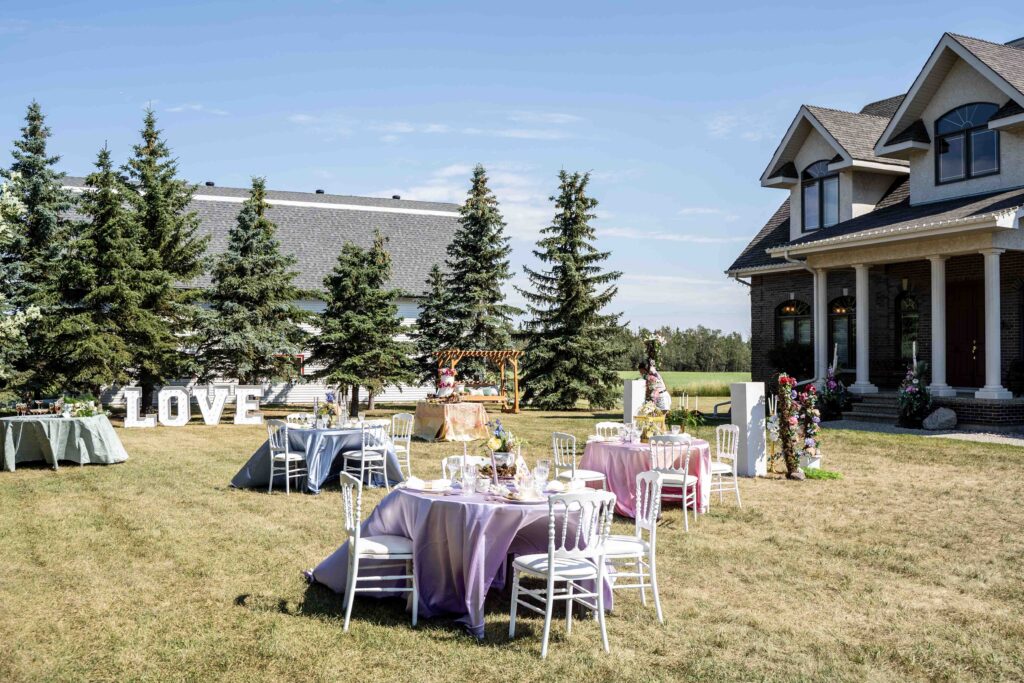 Outdoor Reception area at The Cornerstone